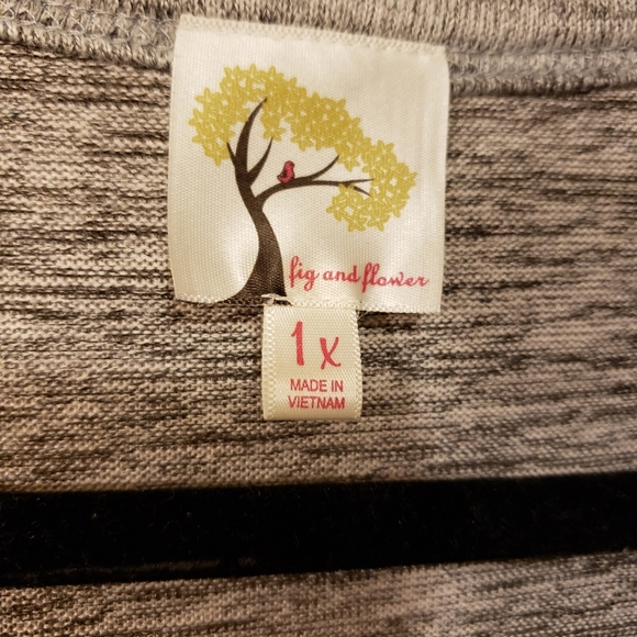 Fig and flower Boho embroidered top sz 1X - Picture 4 of 6